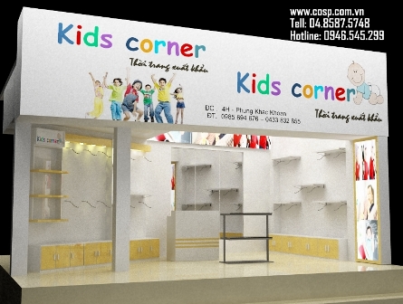 Thiết kế cửa hàng thời trang trẻ em Kids Corner